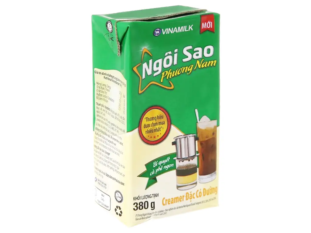 Sữa Đặc Ngôi Sao Phương Nam xanh lá hộp giấy 380g