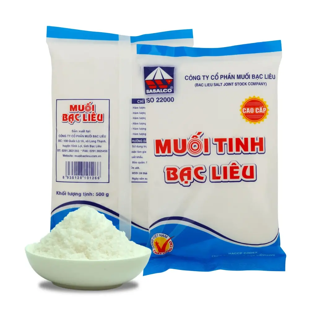 Muối tinh Bạc Liệu bịch 500g