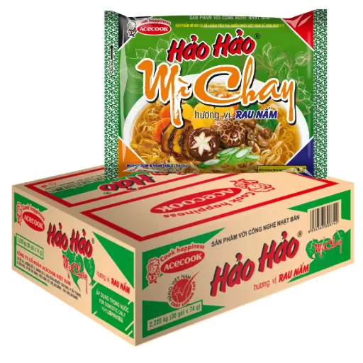 [P000042] Thùng 30 Mì Hảo Hảo Chay Rau Nấm 30 gói 75g