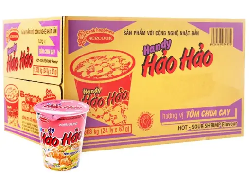[P000558] Thùng 24 gói Ly Handy Hảo Hảo vị tôm chua cay