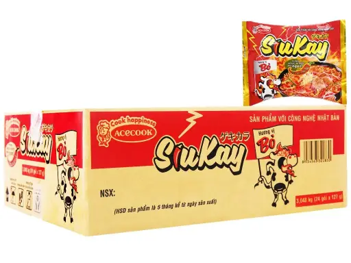 [P000086] THÙNG 24 Mì SiuKay Vị Bò