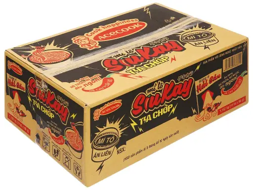 [P003285] THÙNG 12 Mì Tô Trộn Siucay Tia Chớp vị Hải Sản