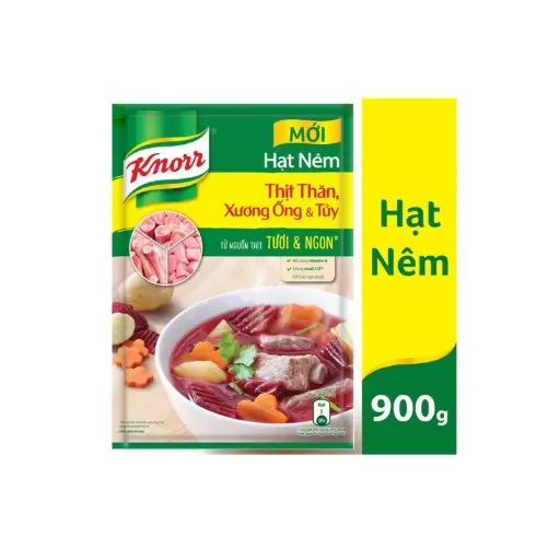 [P001120] Hạt Nêm Knorr Thịt Thăn Xương Ống & Tủy bịch 900g